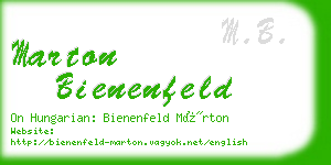 marton bienenfeld business card